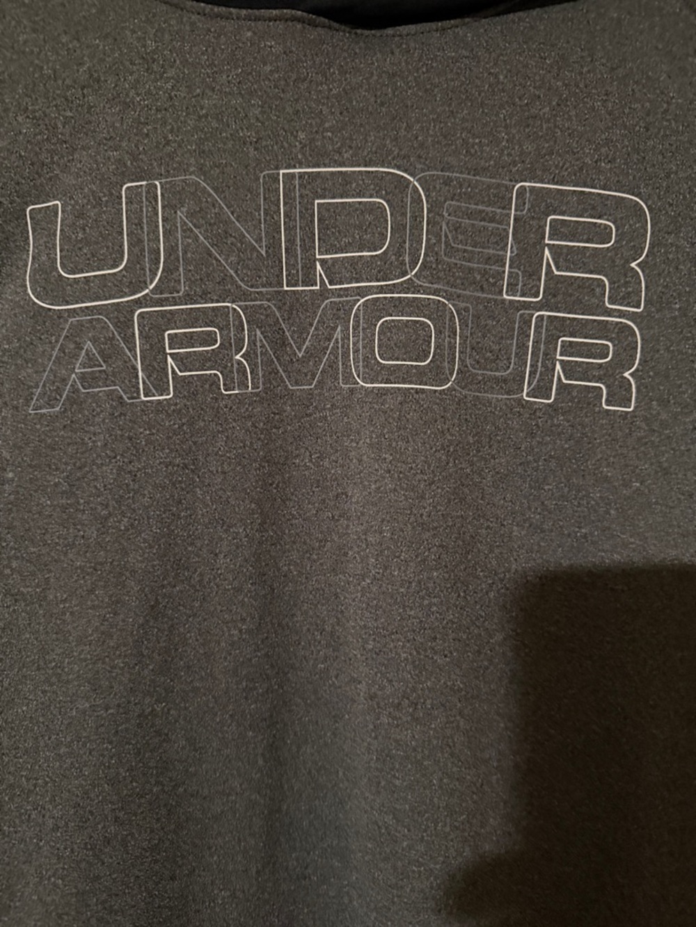 Under Armour Gray & Black Youth Hooded Pullover - Picture 2 of 6